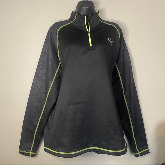 PUMA Men's Ice Strip 1/4 Zip Gold Pullover Sweater 2016 - Picture 2 of 11